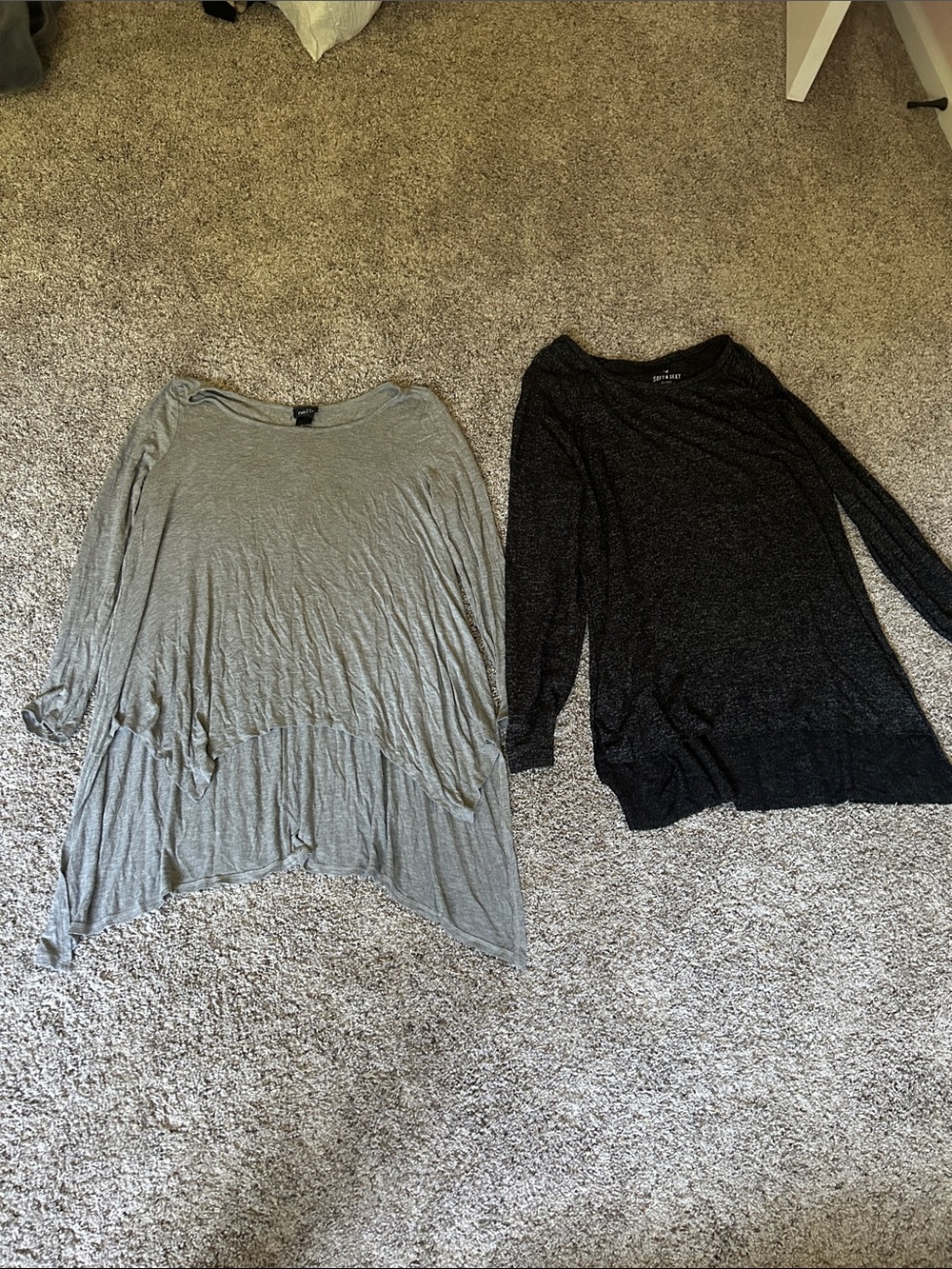 Bundle American Eagle Rue 21 Gray Oversized Asymmetrical super soft Tops